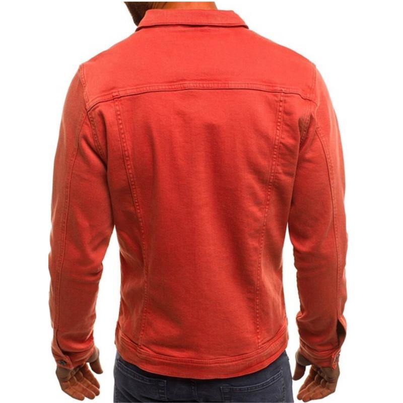 Men's Casual Denim Button-Down Workwear Jacket, European & American Style