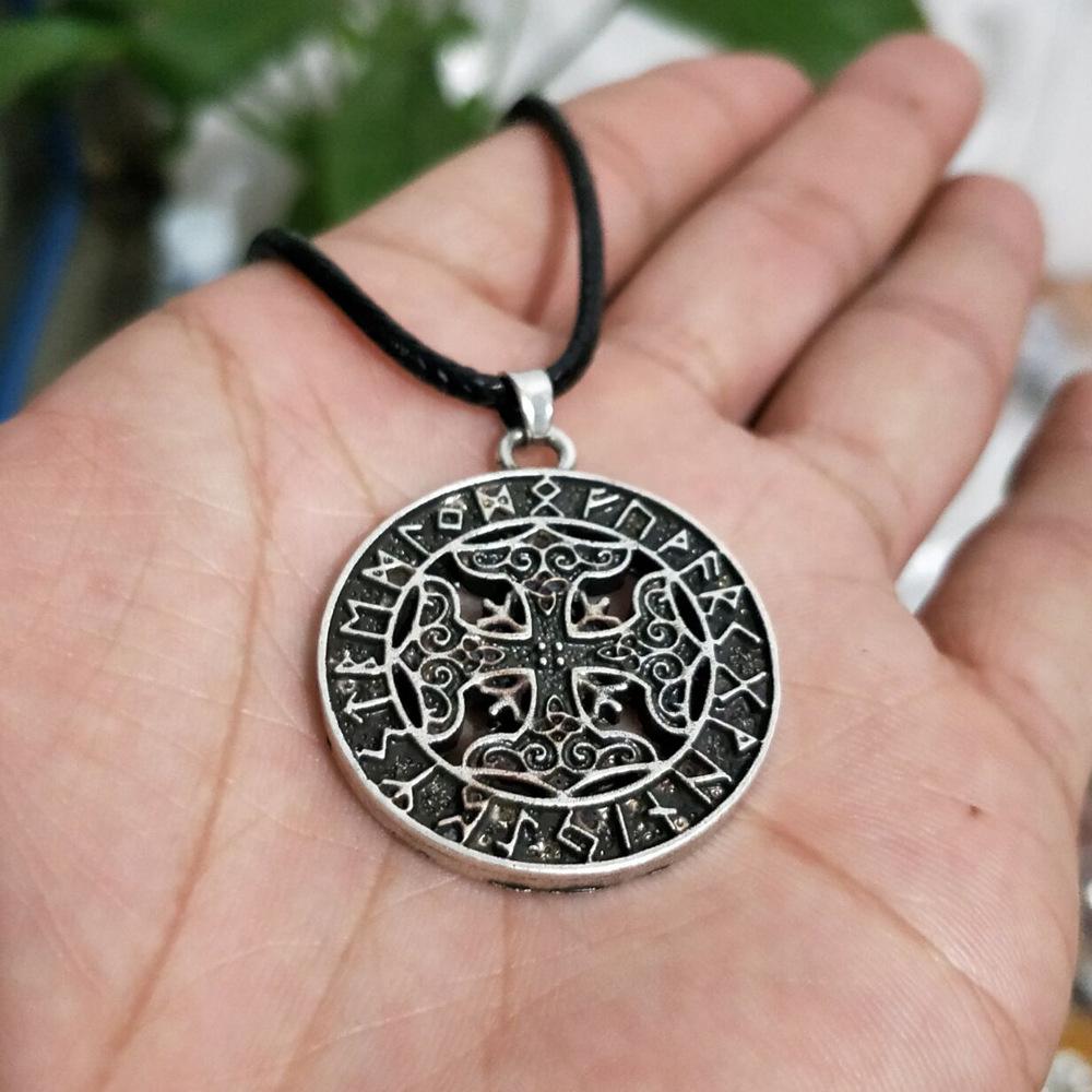 Viking Dragon Soul Norse Runic Amulet Pendant Men's Necklace