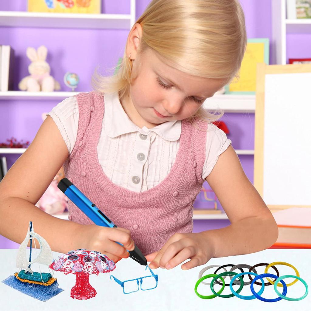 3D Pen PLA Filament Refills 1.75mm PLA Filament Pack of 20 Colors Each Color 16 Feet Total 320 Feet Create Professional Safety Refill for Kids Fo