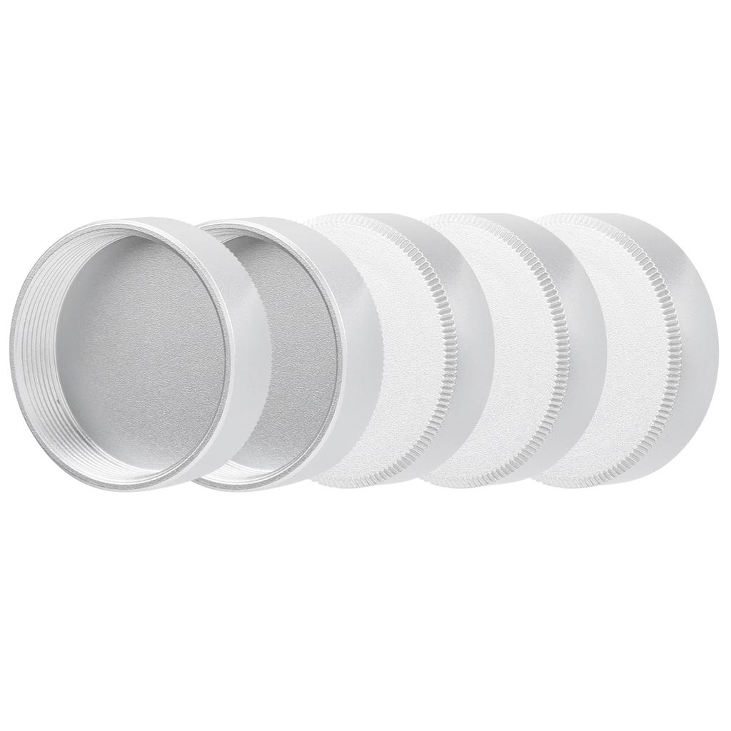 5Pcs C Mount Lens Rear Cap Portable Metal Protective Cover Camera Accessory Parts Silver