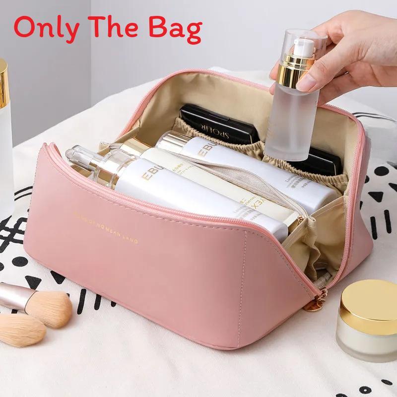 Style High Capacity Portable Pu Makeup Organizer For Travel And Home Use