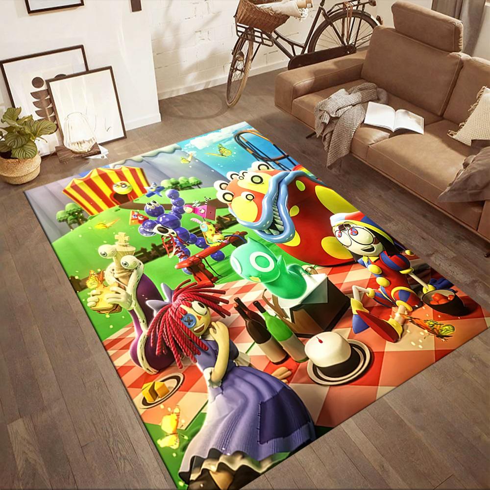 Digital Circus Carpet Design For Game Room Dormitory Outdoor Bedrooms Antislip Rug Decorate Offices Wedding Party Gift