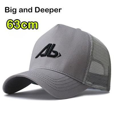 Bonés de Beisebol de Cano Alto com Cabeça Grande Mais Profundos para Homem Verão ao Ar Livre Malha Tamanho Grande Esportivo Boné Trucker Homem Tamanho Grande 56-60cm 60-65cm