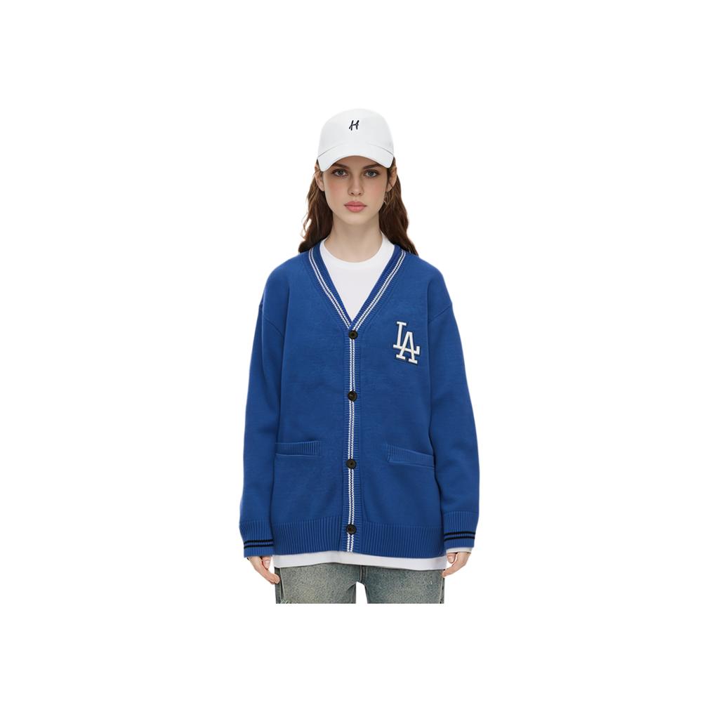 MLB Dodgers Solid Color Wool Knit Sweater Unisex sweater Blue 3AKCB0124-07BLS