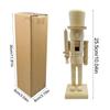 Vánoční louskáček Ručně vyráběná nenatřená dřevěná soška Dřevěné vánoční dekorace Ozdoby louskáčka do obývacího pokoje na krb