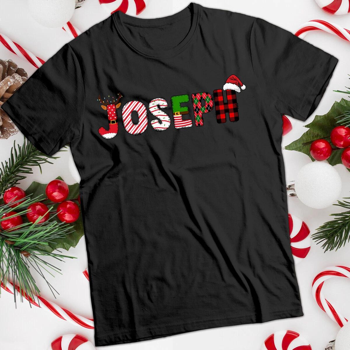

Personalised Plaid Patterns Name Christmas T-Shirt Tee #MC 160