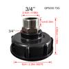 S60x6 Coarse Thread G1'' 1/2" 3/4" Male Female Thread IBC Water Tank Replacement Adapter Stainless Steel Spout Drain Fittings