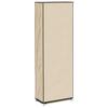 Shoe Cabinet with Cover Cream White 57 X 29 X 162 Cm Fabric