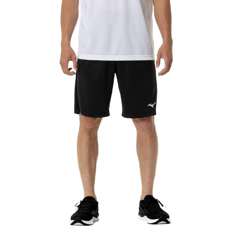 Navidry Training Wear Knit Half Pants, Shorts, Sweat-wicking, Quick-drying, UV Protection (UPF15), 32MDC190, Men's, Black/Silver, Size L