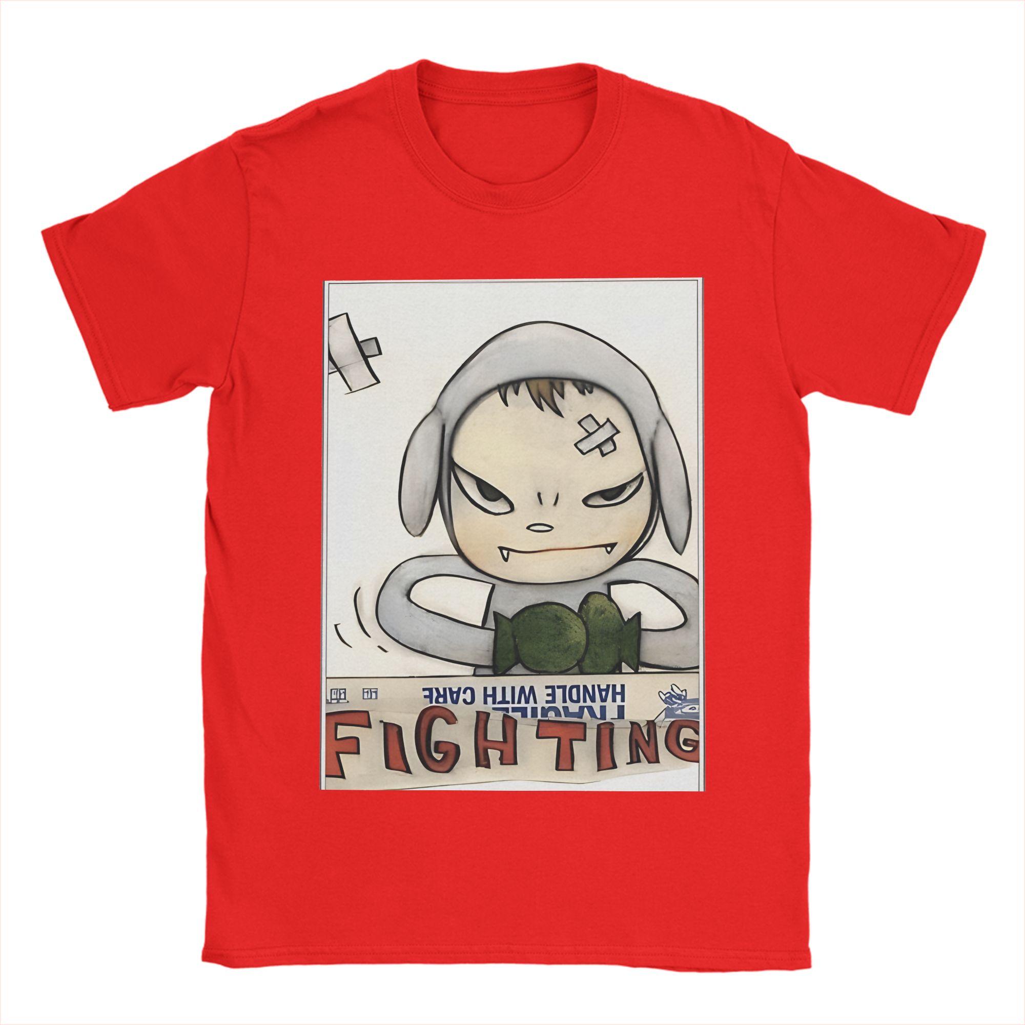Yoshimoto nara draw cute T Shirt Beach Hippie T Shirts Unisex Pure Cotton O Neck Plus Size 5XL Tees ShortSleeve Streetwear Tshirt S