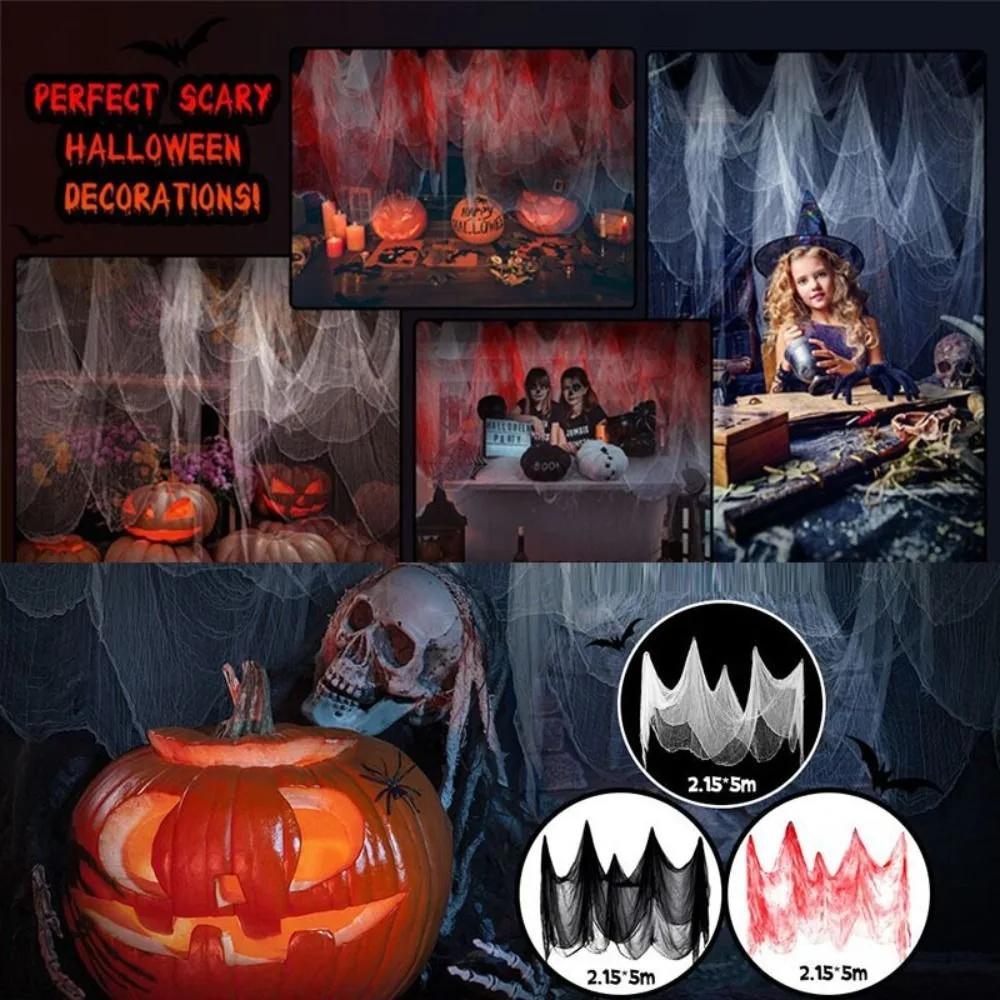 Fashion Black Halloween Spooky Cloth Drape Hang Up Spooky Halloween Decor Net Halloween Gauze Outdoor Decor