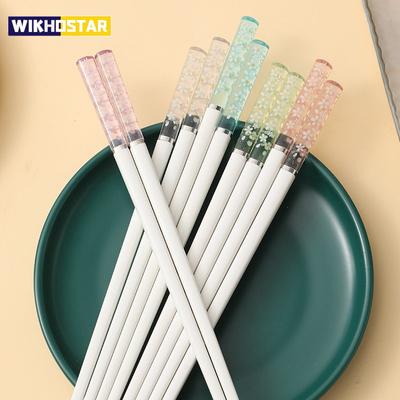 Amber Sakura Japanische Essstäbchen, rosa Kirschblüten-Sushi, wiederverwendbare Lebensmittelstäbchen, wunderschönes chinesisches Essstäbchen-Geschirr