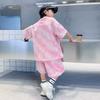Boys Summer Tie Dye T-Shirt Tops+Shorts Pant School Kids Tracksuit Child 2PCS Outfit Workout Set