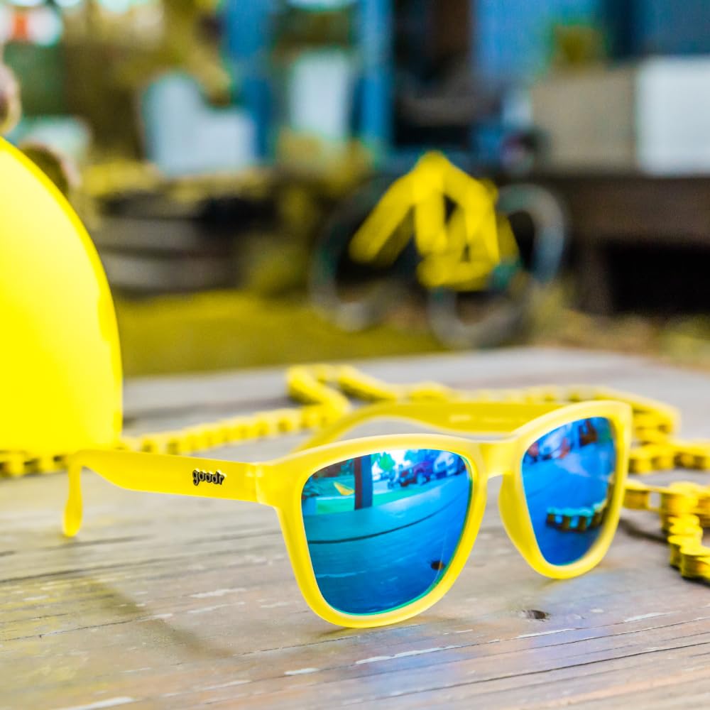 Goodr OG Series Sunglasses UV Stays In and Mirrored Lenses for Men and Perfect for Mountain and Outdoor Activities Meatball Lightweight, Polarized,