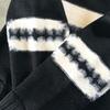 Unisex Oversized Knit Sweater Black Round Neck Loose Fit Long Sleeve Winter Warm Casual Pullover
