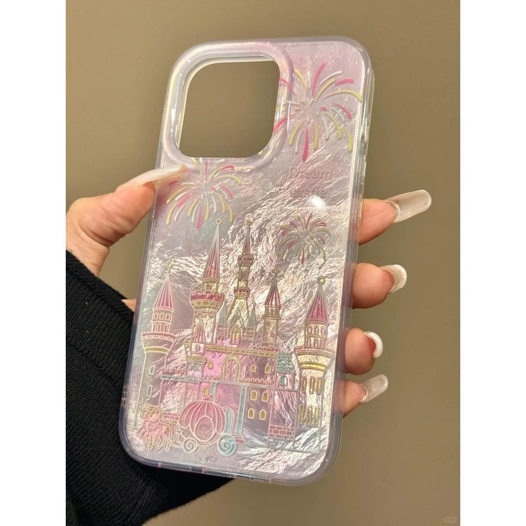 The New Imd Phone Case of Castle Fireworks Is Suitable for Apple 16promax Vortex Iphone15. Female 13