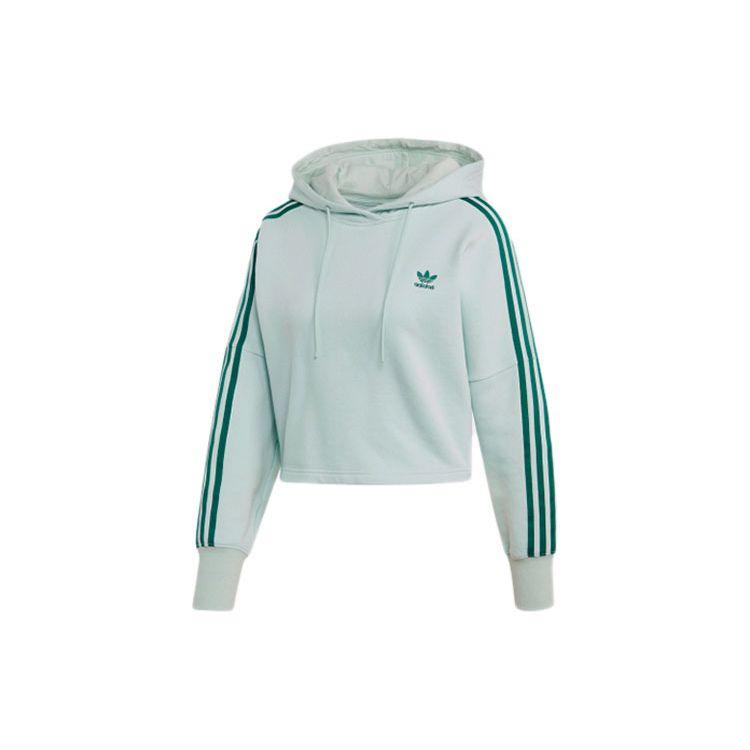 

Adidas Оригинальная спортивная толстовка с капюшоном Originals Trefoil для женщин, цвет паровой зеленый, EJ9344 M