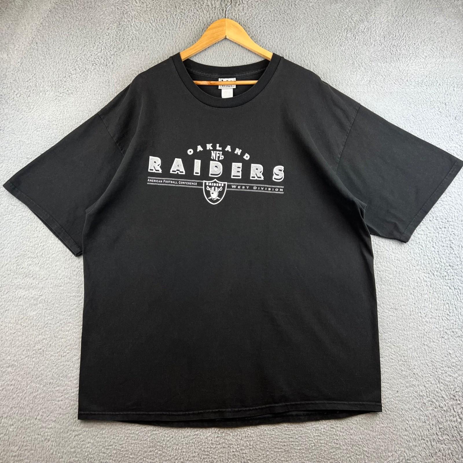T-ShirtVintage Lee Sport Oakland Raiders NFL T-Shirt Mens 2XL Black Short Sleeve XXXXL