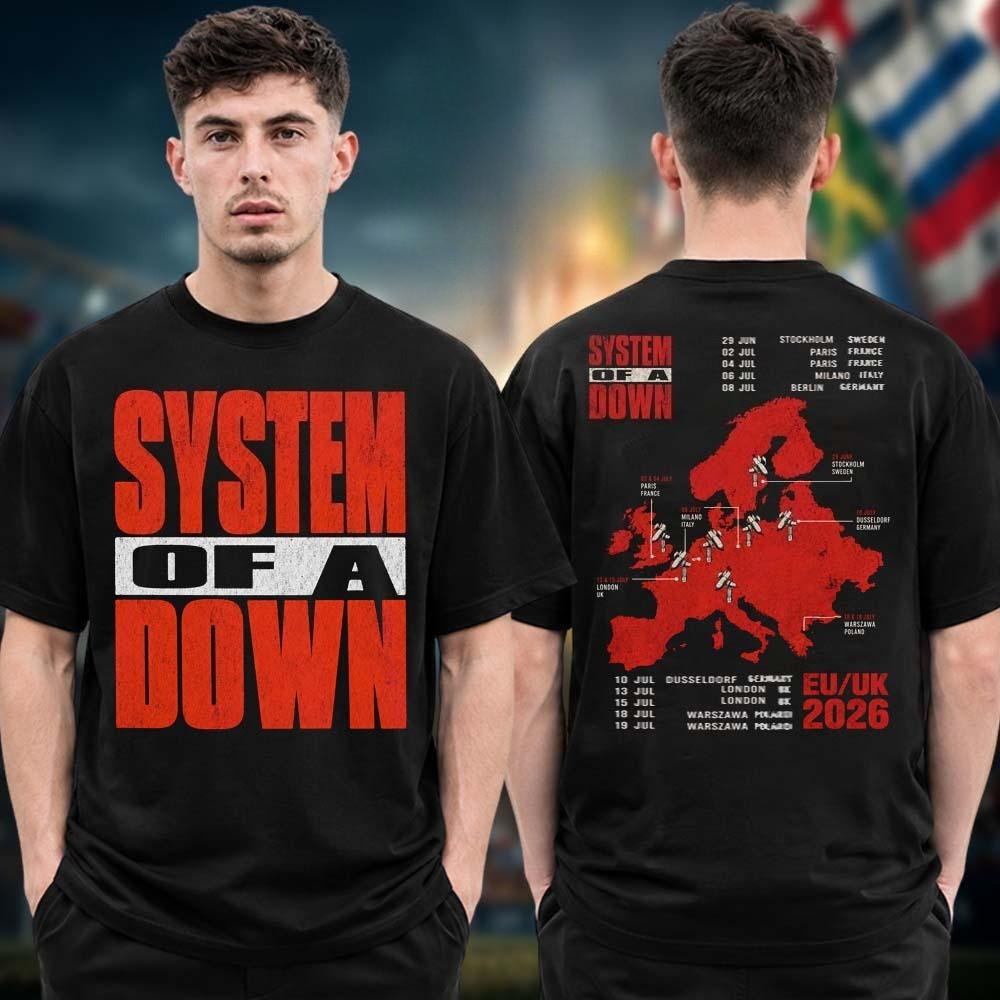 System Of A Down Band Short Sleeve Tshirt World Rock Europe American Metal Soad Fashion Casual Mens And Womens Tshirts Tops