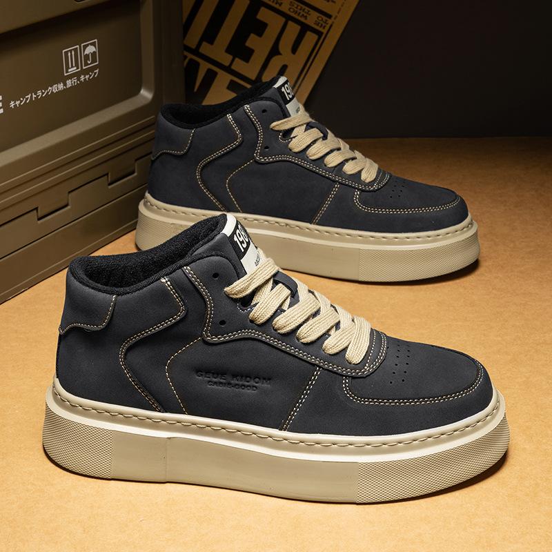 

Весна и Осень новая обувь на платформе средней высоты мужская повседневная обувь молодежная спортивная обувь ретро трендовые полусапожки ботинки Мартин 39