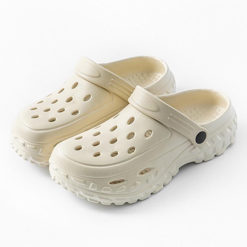 

Женские шлепанцы с отверстиями на толстой подошве для выхода на улицу, сандалии, мужские домашние тапочки с мягкой подошвой, бесшумные, прохладные, женские 36-37