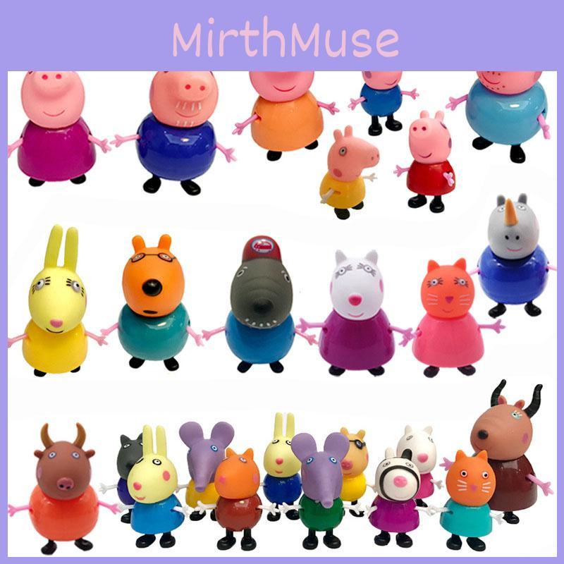 Colorful Eco-friendly Peppa Pig Family Friends Action Figures For Kids 25pcs Set