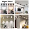 LED Track Light Clothing Store GU10 Focus Rail Spot DIY Bulb Design Fixture Shop Home Kitchen Track Lamp Source lane Spotlight