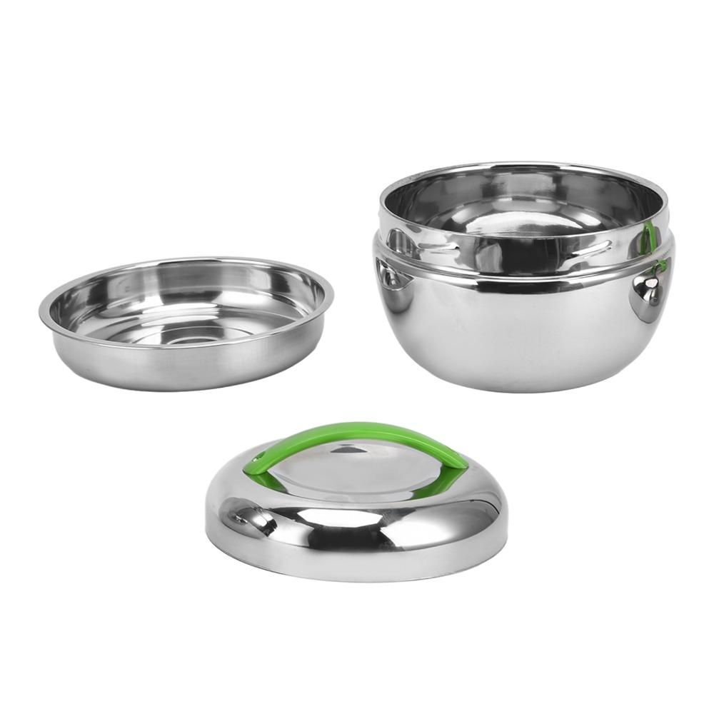 0.8L/1L Stainless Steel Food Container Double Wall Lunch Box With Compartment  Outdoor Travel