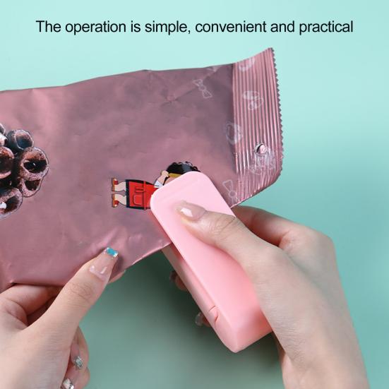 Mini Heat Bag Sealer Portable Plastic Clip Machine Handheld Vacuum Sealer One-Click Operation Kitchen Gadgets