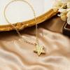 Diamond pleated moon pendant collarbone chain court style fashion light luxury necklace