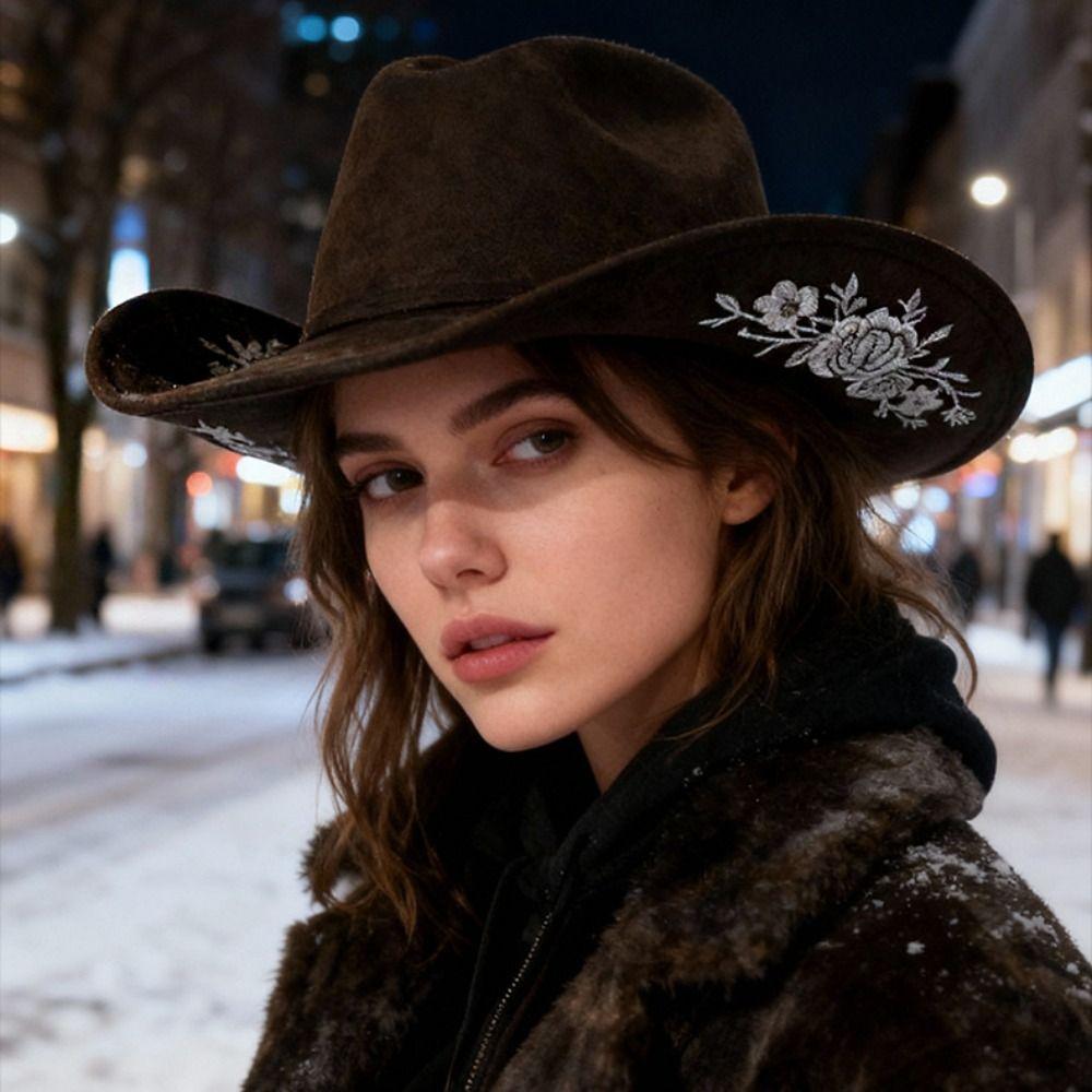 Formal Occasion Embroidered Felt Top Hat British Vintage Hats  Men Women