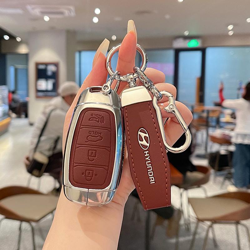 Metal Leather Protective Key Cover for 2021-22 Beijing Hyundai Custu