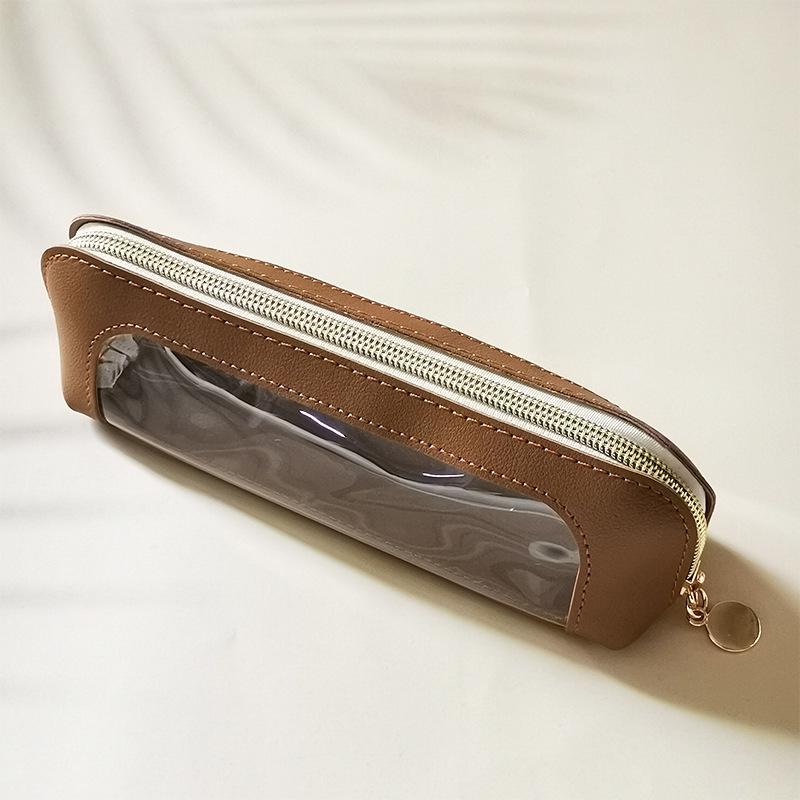Large Capacity Transparent Makeup Brush and Pencil Storage Bag