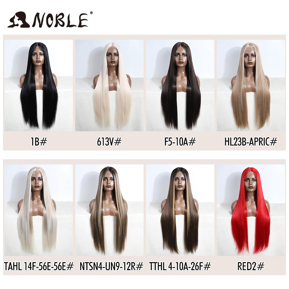 Noble Lace Wigs For Women Long Straight Synthetic Lace WIg 36 Inch Ombre Blonde Lace Wig Cosplay Blonde Wig Synthetic Lace Wig