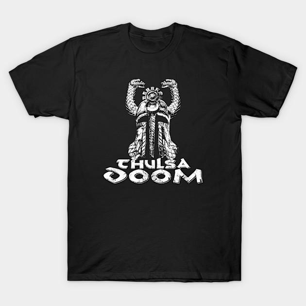 Men Black Print T-shirt Thulsa Doom Helmet No-Cut Transfer Paper Print Cotton Tshirt S чёрный
