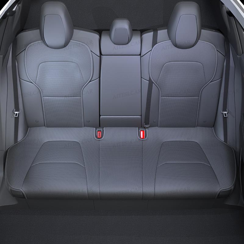 AABLU1 For Tesla Car Cushion Nappa Leather Breathable Non-slip Car Seat High Rebound Pad Seat Cushion Four Seasons Universal Auto Seat