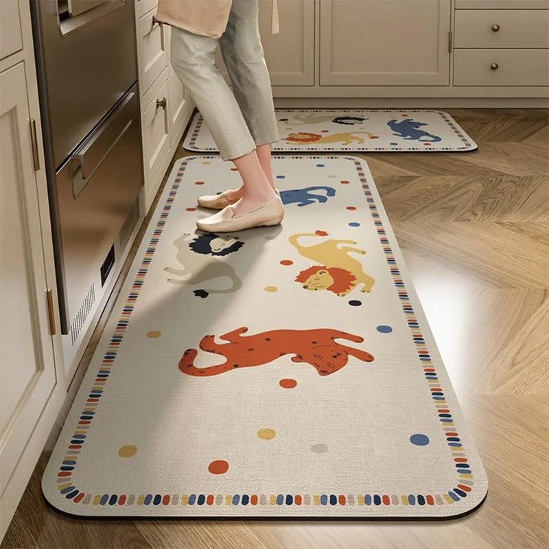 

Коврик с рисунком, нескользящий, впитывающий воду, впитывающие коврики для ног, нескользящий коврик, быстросохнущий, украшение дома, кухня 50x80cm