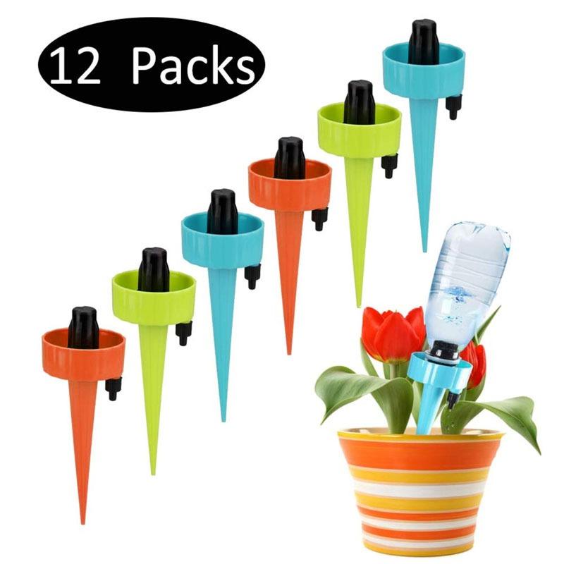 6/12pcs Self Watering Spikes for Plants Self Watering Planter Insert with Adjustable Drip Valve,Auto Plant Watering Devices