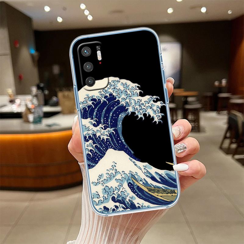 UP32 Great Wave off Kanagawa Transparent Phone Case for Motorola Moto Edge 20 30 40 50 S30 Fusion Ultra Pro Neo Lite + G200 G23