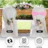 M-Modern-50PCS Elastic Chair Knot Wedding Decoration Buckle Sashes Back Cover Hotel Home Seat Elegant Modern Ribbon Decors