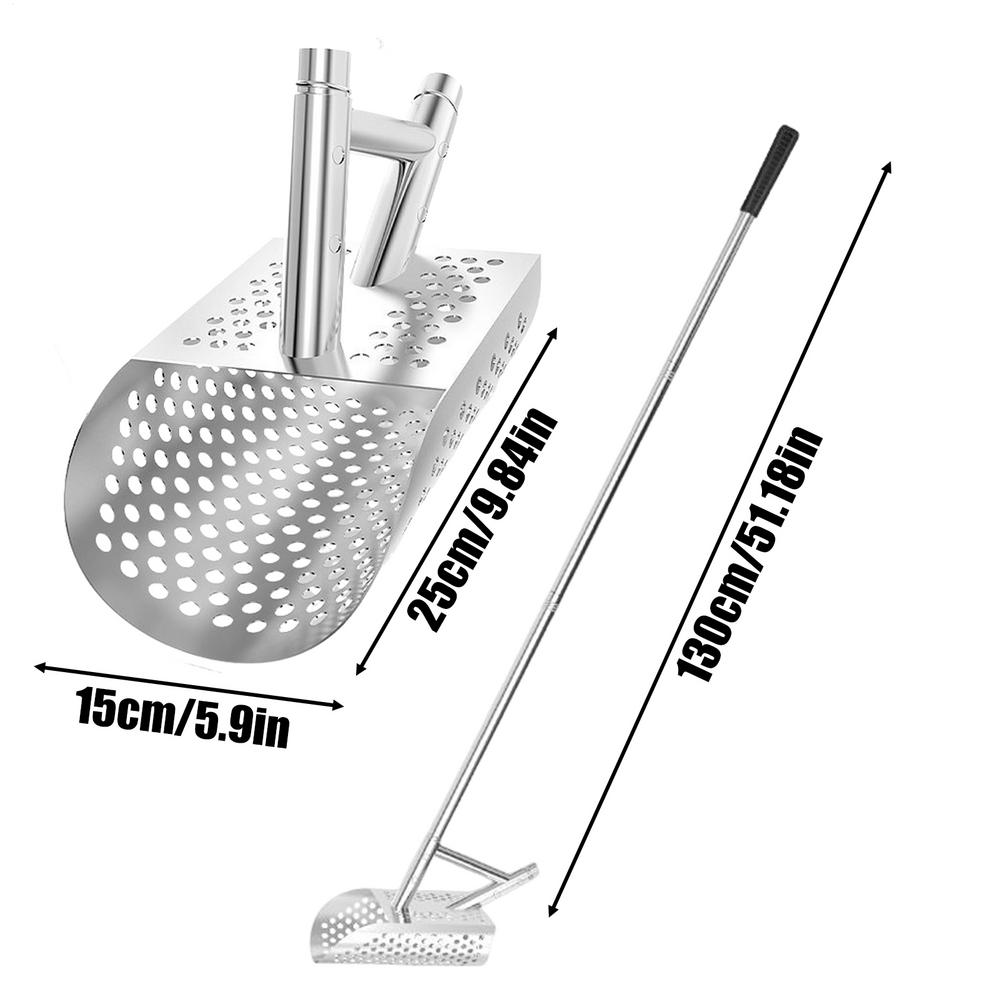 

Пляжный просеиватель Телескопическая ручка Лопата Сито для почвы и Совок для копания Быстрое просеивание Просеивание Камней Грязи Компоста Гравия