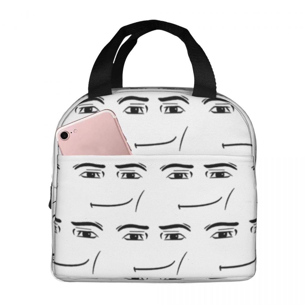 The Man Face Insulated Lunch Bag for Kids School Cooler Thermal Food Box Tote Portable Lunch Boxes Container