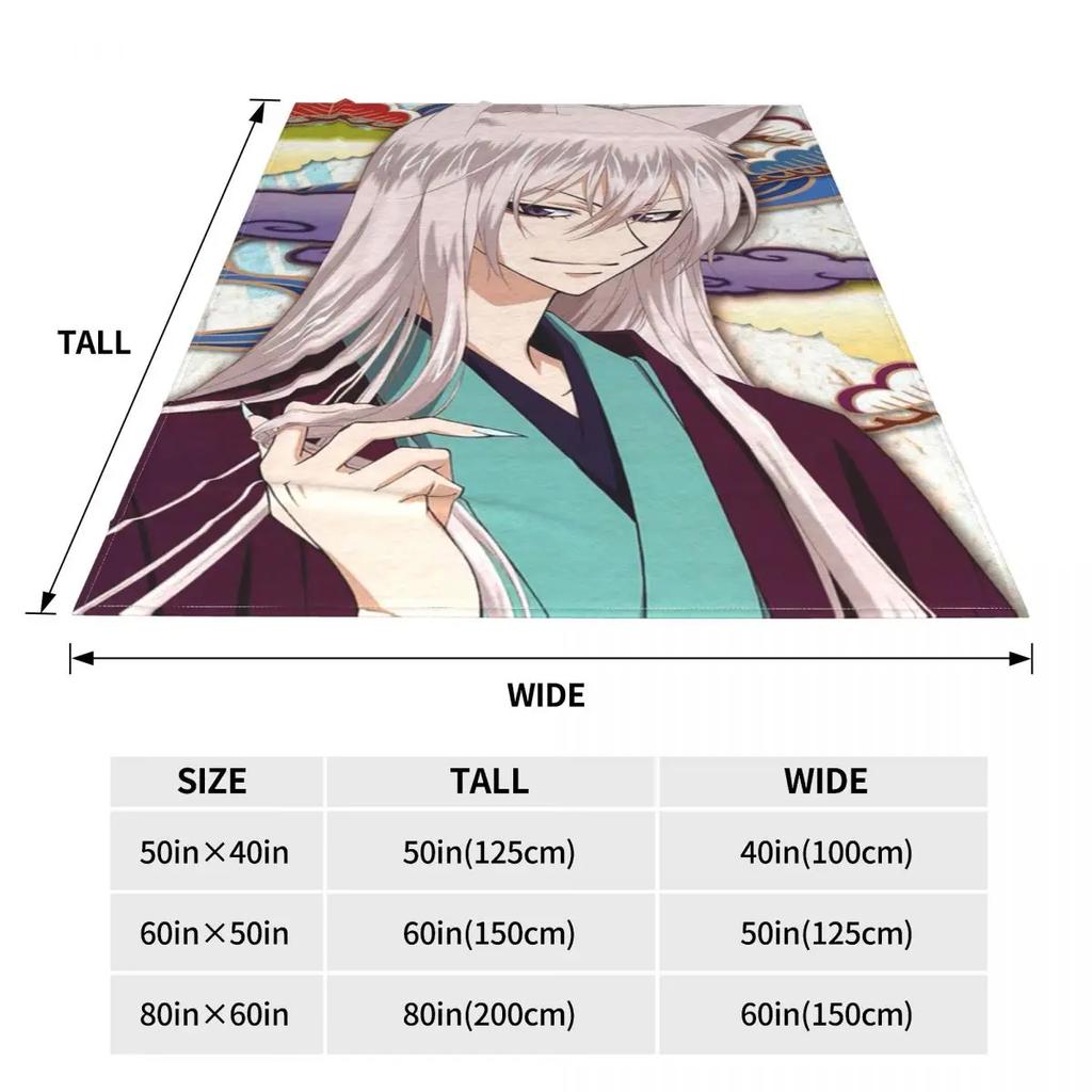 Kamisama Kiss Hajimemashita Anime Flannel Blanket Tomoe Funny Throw Blanket for Home Hotel Sofa 150*125cm Plush Thin Quilt