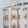 Cute Bear Printed Shower Curtain Waterproof Bathroom Decor Home Decoration for Kids Bathrooms White 180x240cm (Packaged with Fre