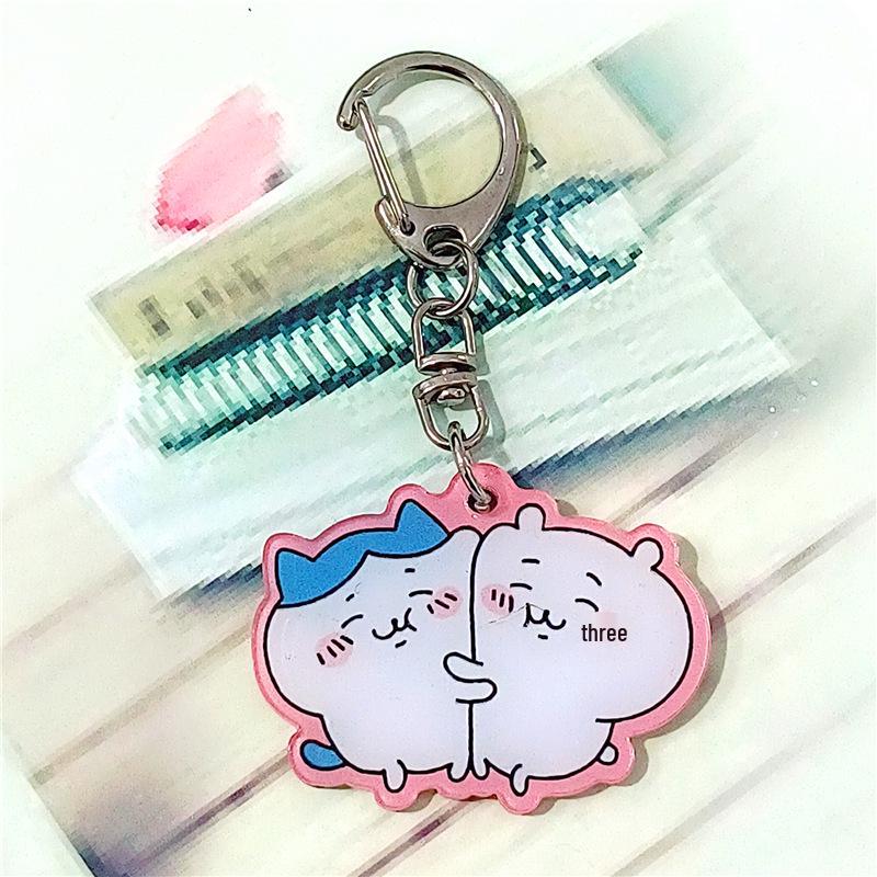 Chiikawa Decorative Acrylic Keychain: Cartoon Pendant for Bags and Car Keys