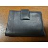 Used PRADA Black Leather Bifold Wallet Saffiano Leather Triangle Logo
