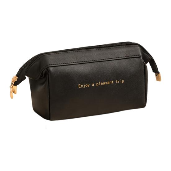 Convenient Cosmetic Organizer Smooth Surface Faux Leather Storage