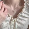 Romance Love Heart and Bowknot Pendant Necklace Special Gifts for Trendy Women Seek Unique Styles and Individuality