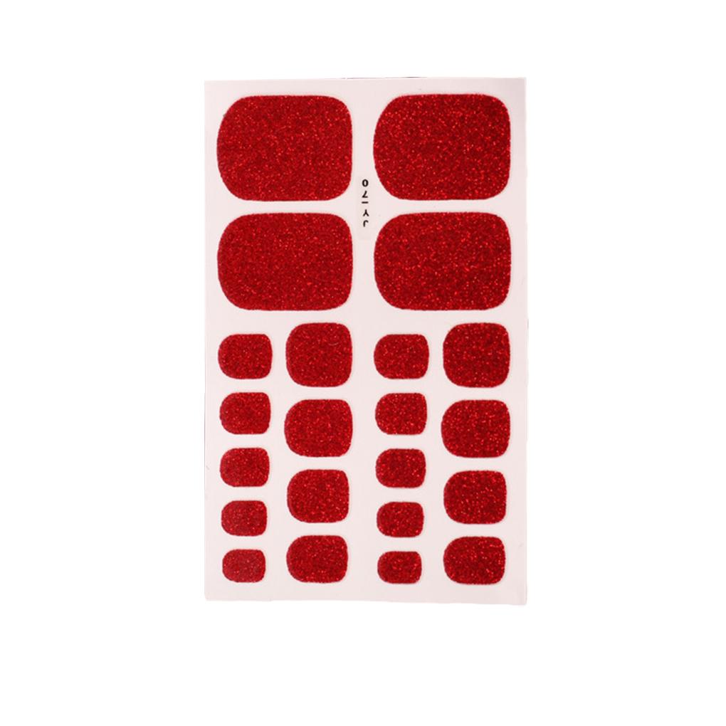 

1 Set Color Street Nail Strips Toe Nails Files Glittery Self-Adhesive Waterproof Universal Salon Supplies DIY Manicure Kit