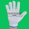 Men's Durable White Cotton Nylon Work Gloves for Construction